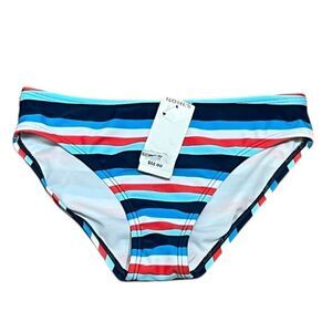 SO Girls Red, White, And Blue Striped Swim Bottoms, Size 6/6X, NWT